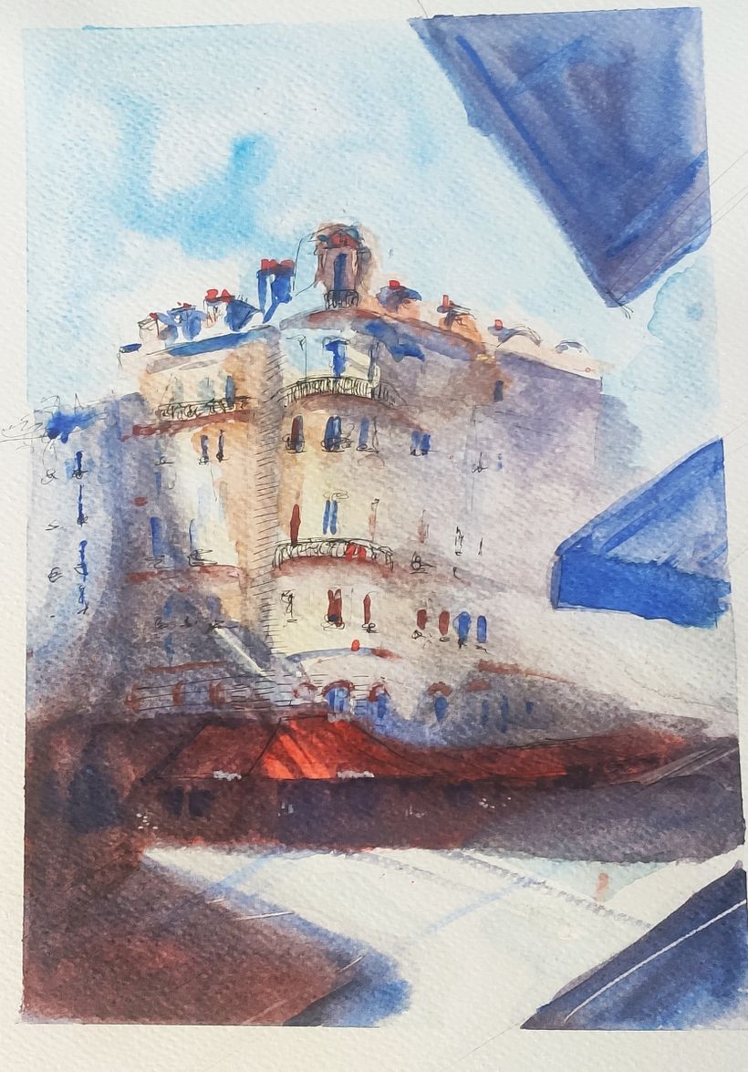 My project in Architectural Sketching with Watercolor and Ink course 5