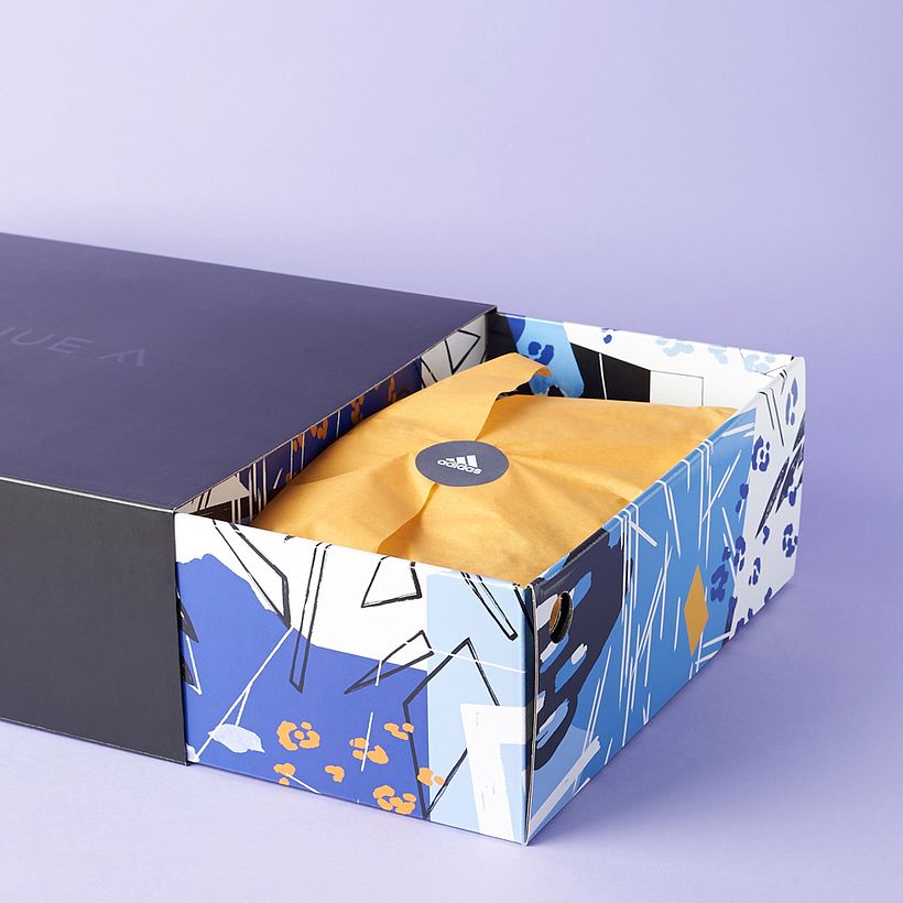 Pattern design for ADIDAS limited edition exclusive boxes in collaboration with Hannah Bronfman