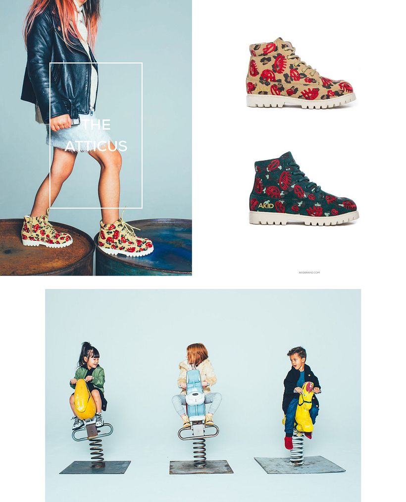 AKID catalogue featuring the print and embroideries I designed