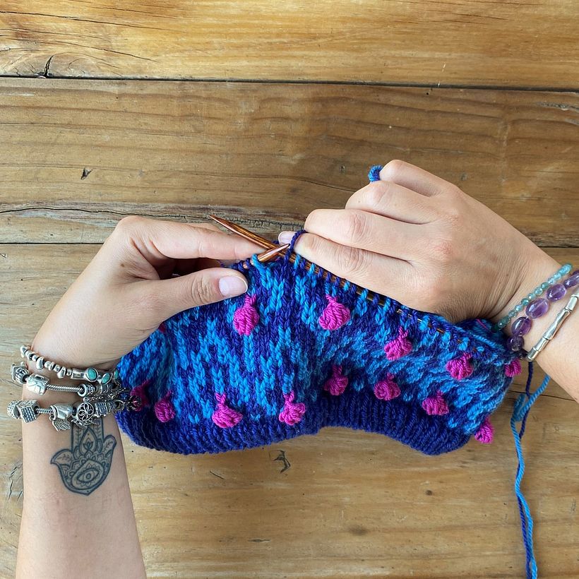 Tejiendo cuello Belloto