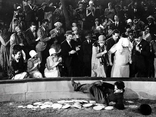 La exquisita composición en las películas de Charles Chaplin.