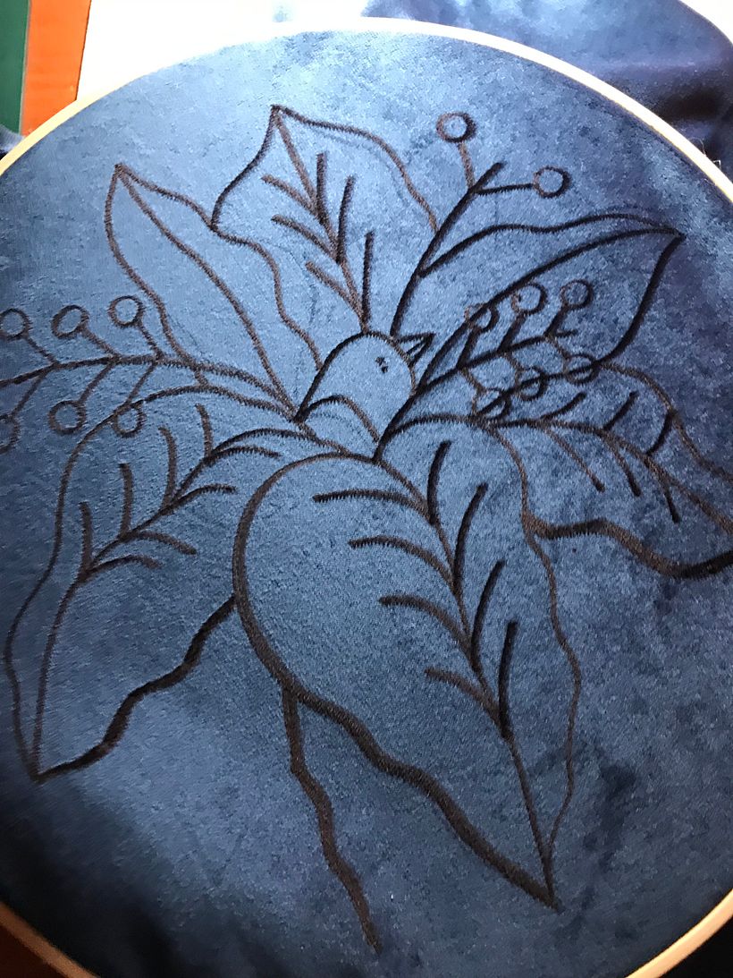 Lo pasé a la tela con un plumón indeleble