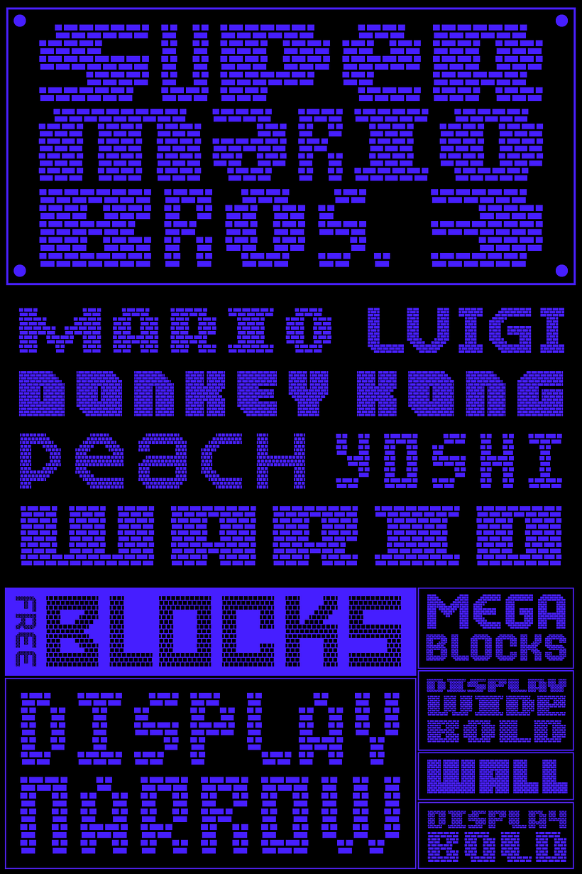MultiType Brick (ONE FREE FONT) 5