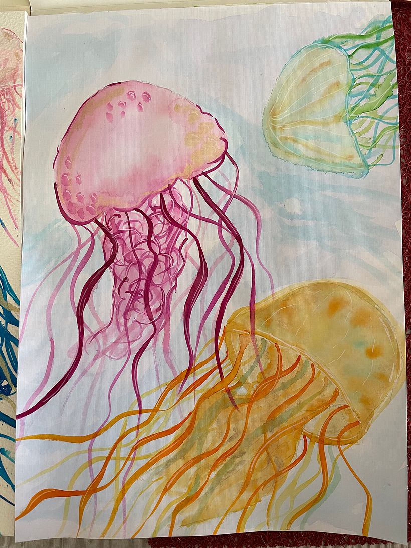 Jellyfish Practice 2 - satin finish paper