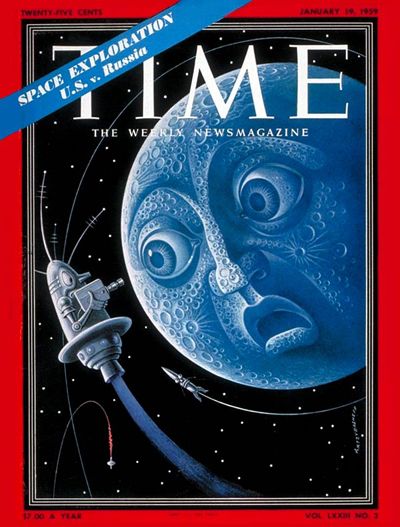 El archivo original de la portada de la revista TIME más vendida de la historia:  Space Exploration - January 19th, 1959.