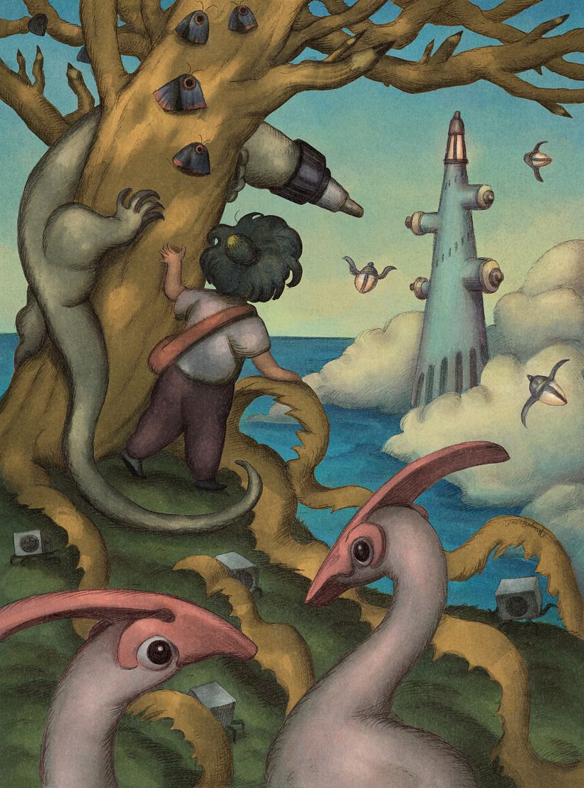 My Project for the Fantasy Illustrations for Children course : The Tower 2
