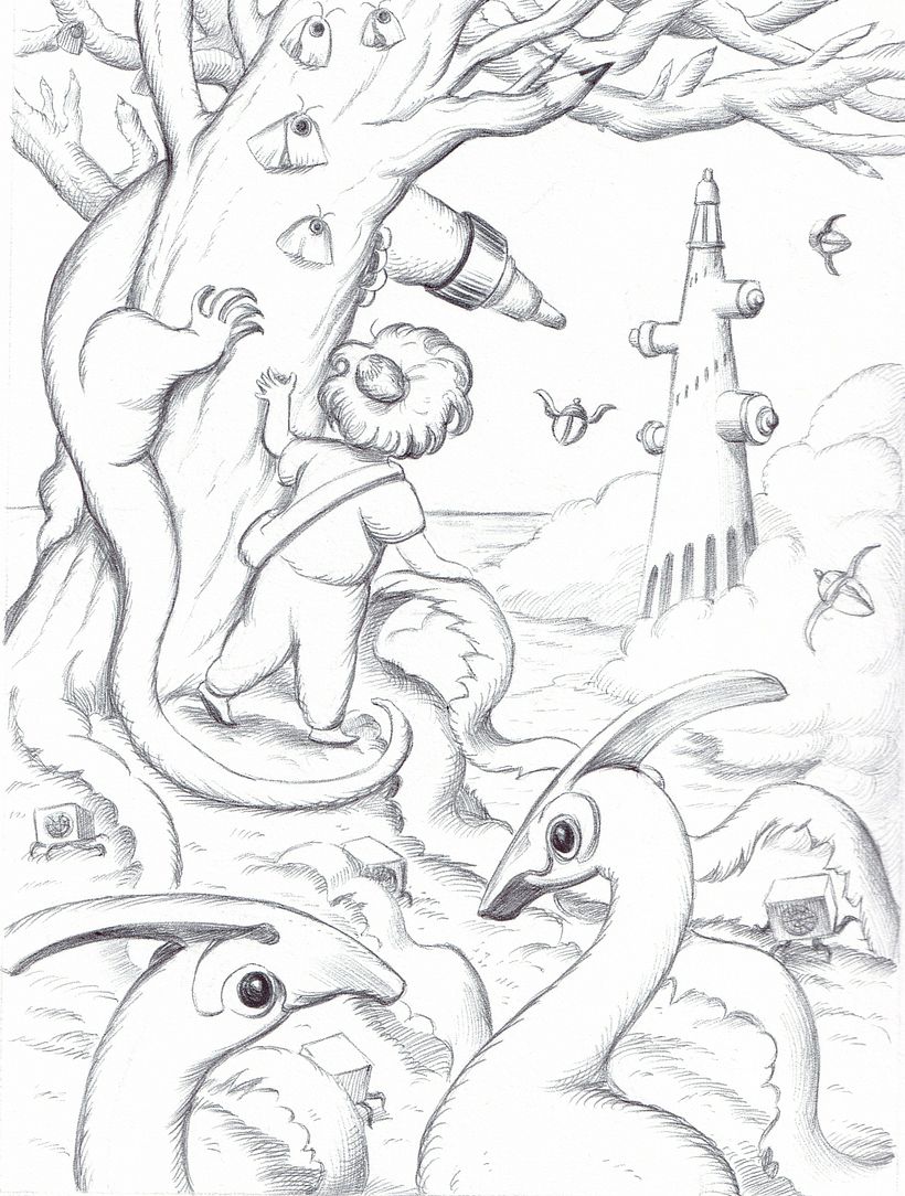 My Project for the Fantasy Illustrations for Children course : The Tower 3