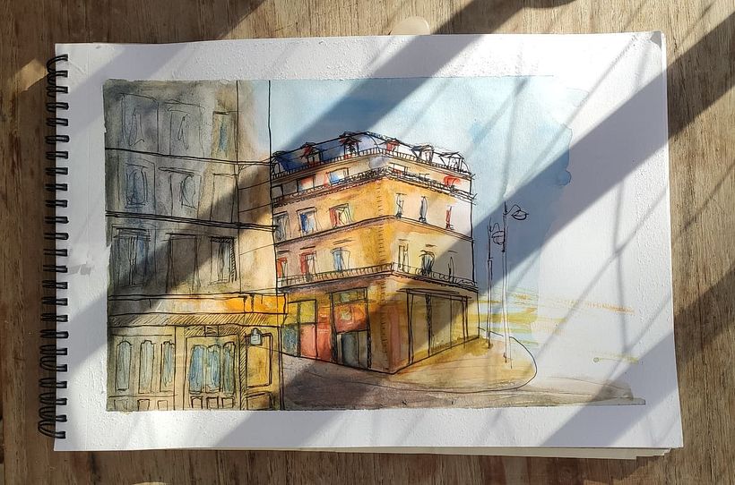 My project in Architectural Sketching with Watercolor and Ink course 6