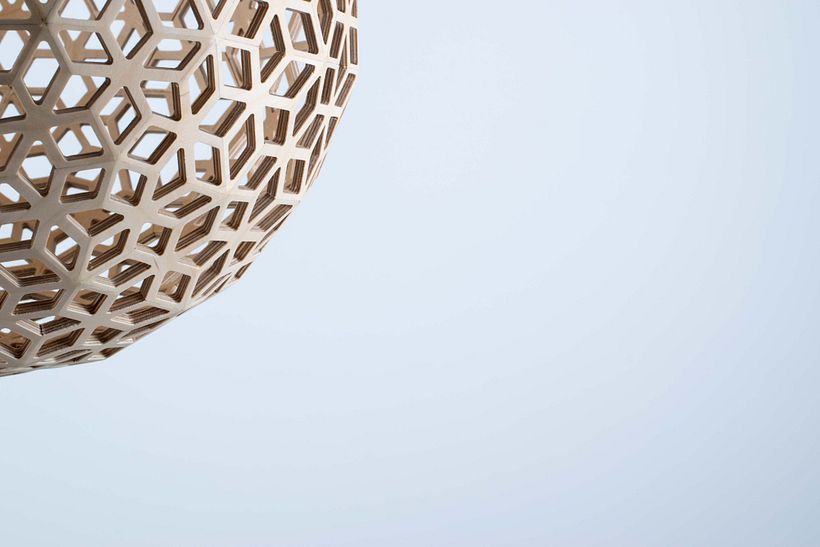 Oxygen - Handcrafted lampshade made from birch plywood 5