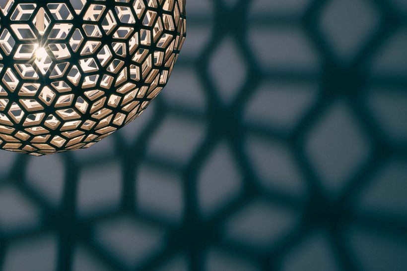 Oxygen - Handcrafted lampshade made from birch plywood 6