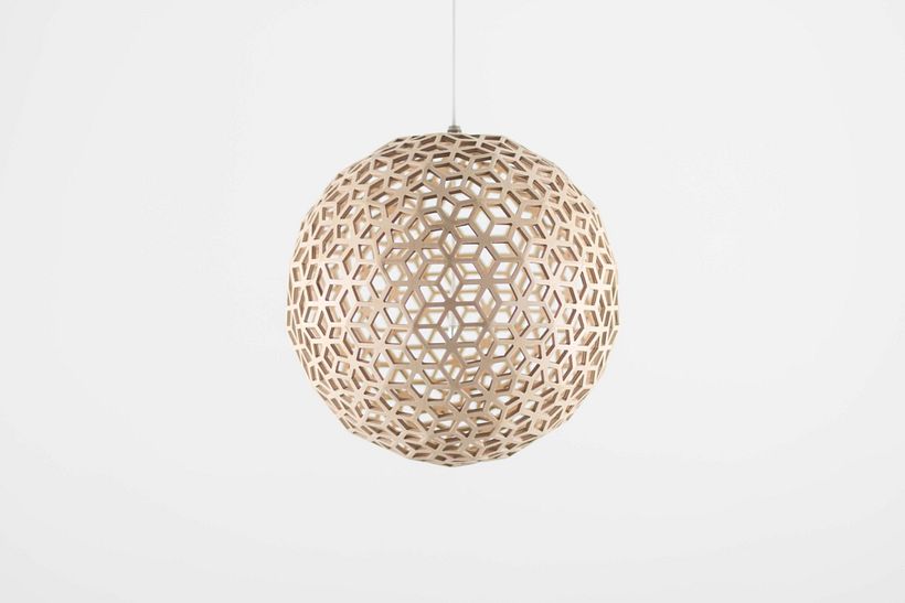 Oxygen - Handcrafted lampshade made from birch plywood 3