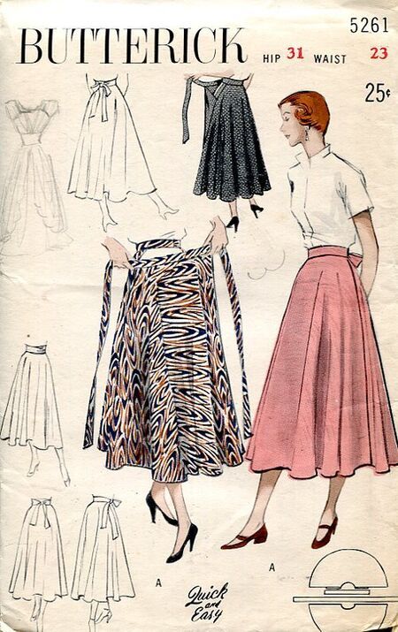Butterick's 1950s fashion illustration.