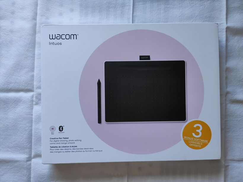 Tableta gráfica Wacom Intuos M color rosa con bluetooth