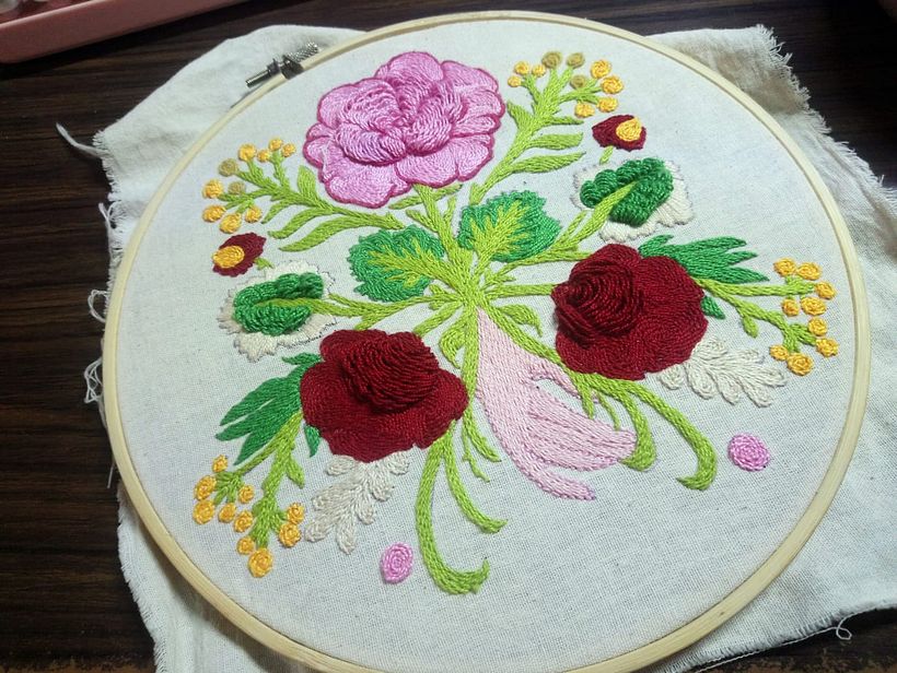 Mi Proyecto del curso: Técnica de bordado con paso atrás 2