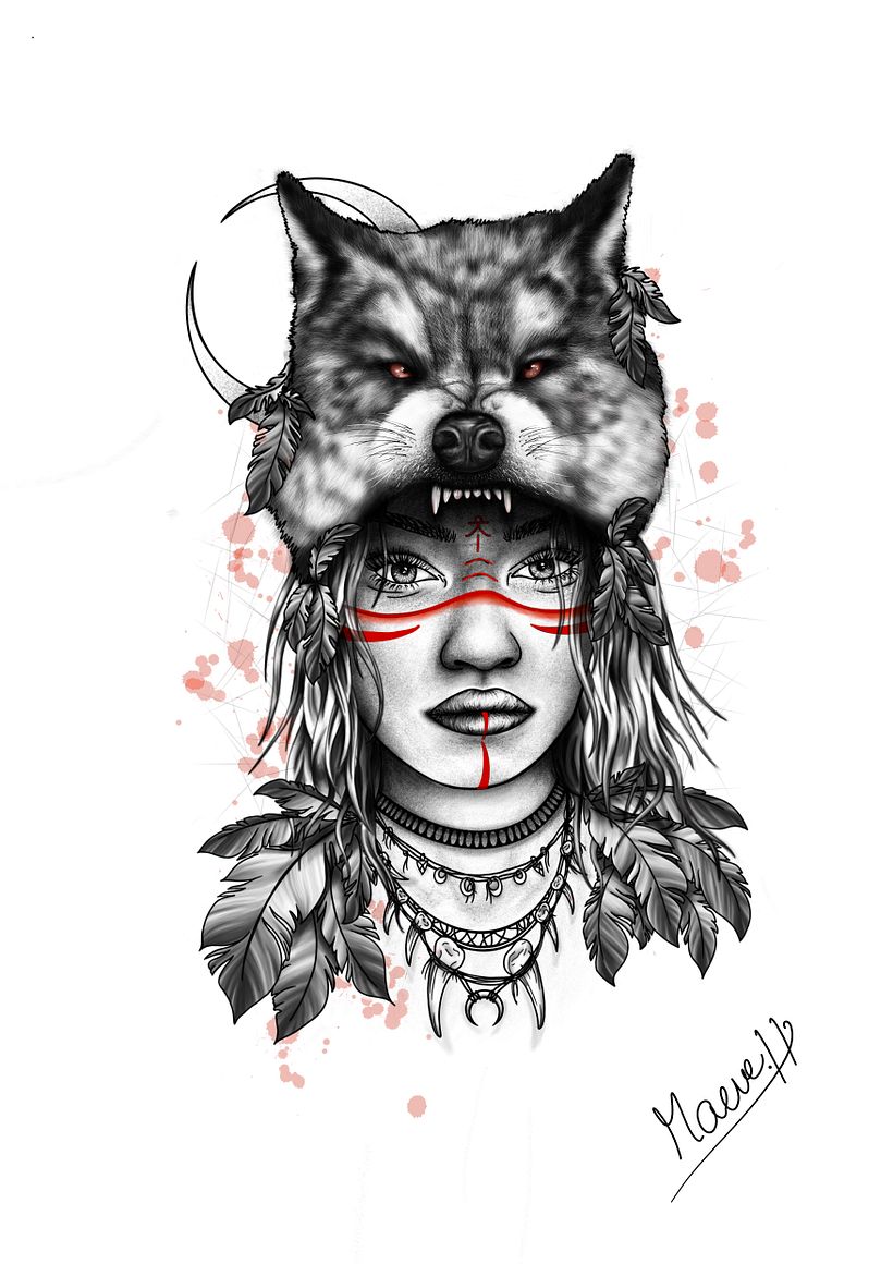 My project in Digital Design and Illustration of Tattoos with Procreate course 2