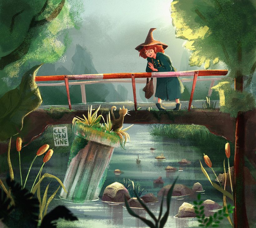 Clementine's project in Fantastical Illustrations with Procreate course 7