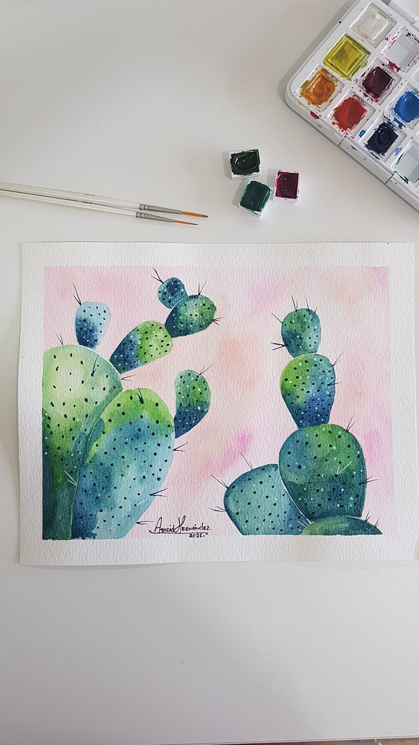 Acuarela botánica en acuarela  16