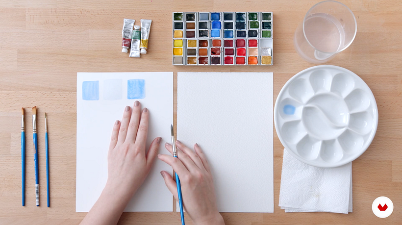 The more water you use, the softer your final color.