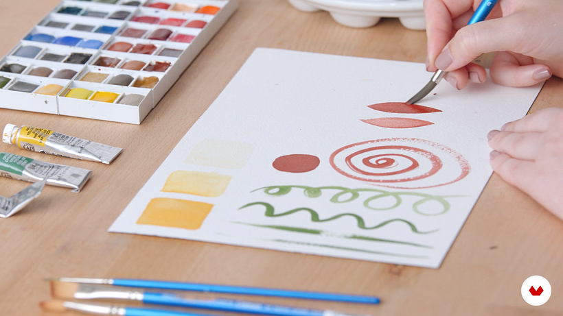 Practicing a variety of shapes helps to improve the precision of your brushstrokes.