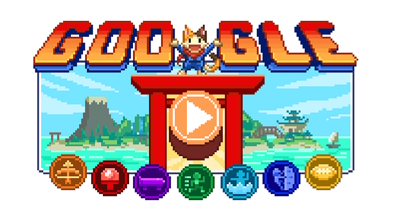 Doodle do ‘Champion Island Game’, 2021. Crédito: Google