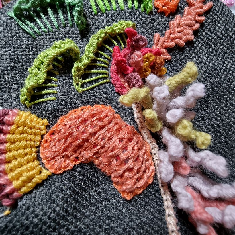 Mi Proyecto del curso: Técnicas avanzadas de bordado: puntadas y composiciones con volumen 2