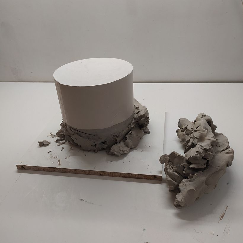 1st half of the mold made in plaster