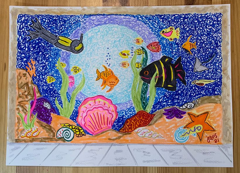 Day 15: Mural  - Under the sea