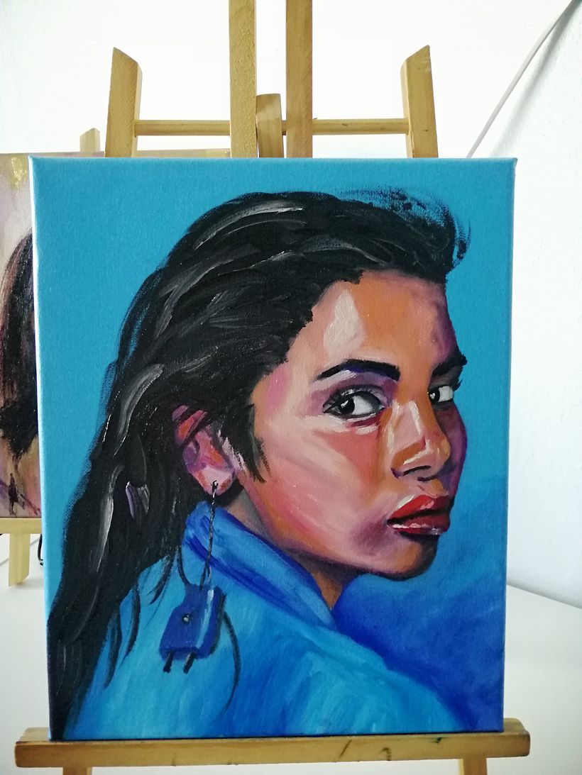 Mi Proyecto del curso: Retrato expresivo al óleo: explora la técnica alla prima 1