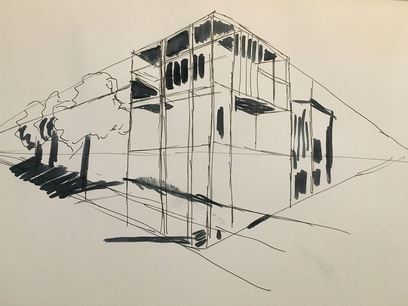 Town House Thumb nail sketch