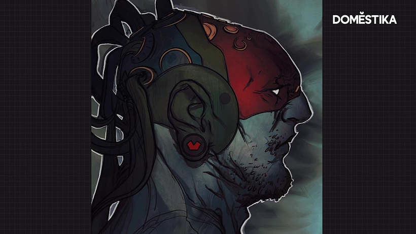 Ilustração do monstro de Frankenstein criada por Rafael Sarmento
