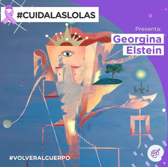 Obra de Georgina Elstein (@geoesltein) como parte de la campaña Cuidalaslolas. Fotografía de @cuidalaslolas vía Instagram.