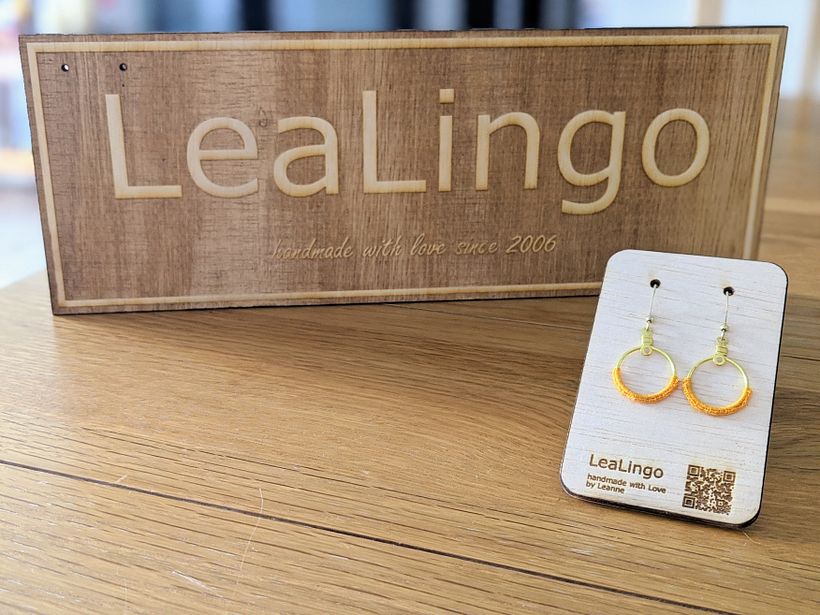 First pair of tiny crochet gold hoops