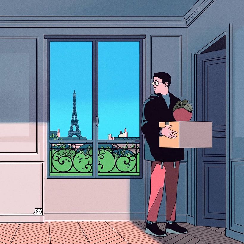 Illustration für Les Echos START, von Bruno Mangyoku.