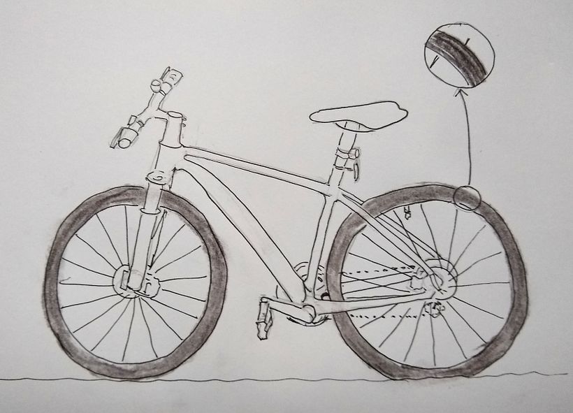 Day 18 Slither. A slither of glass that gave my bike a flat back tyre!!!