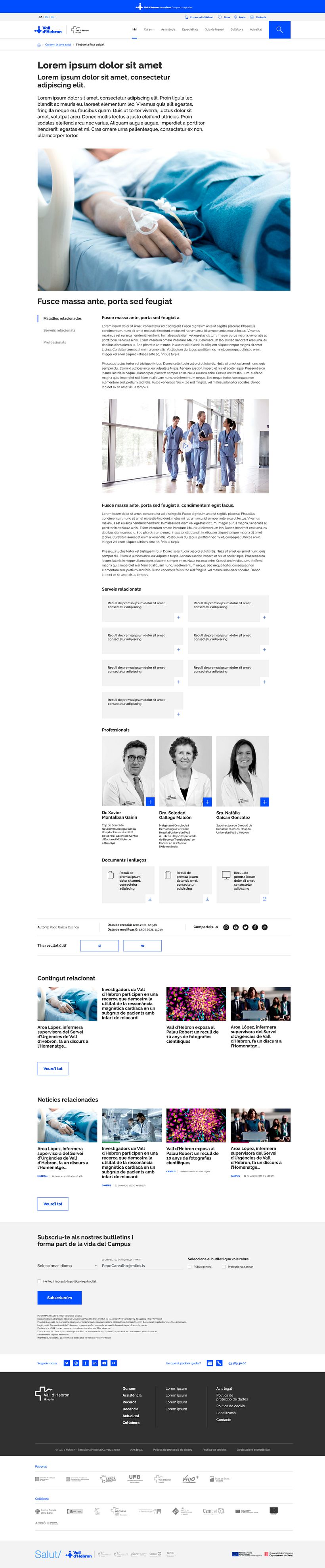 Proyecto: Hospital Universitari Vall d'Hebron (Maquetación Web) 6