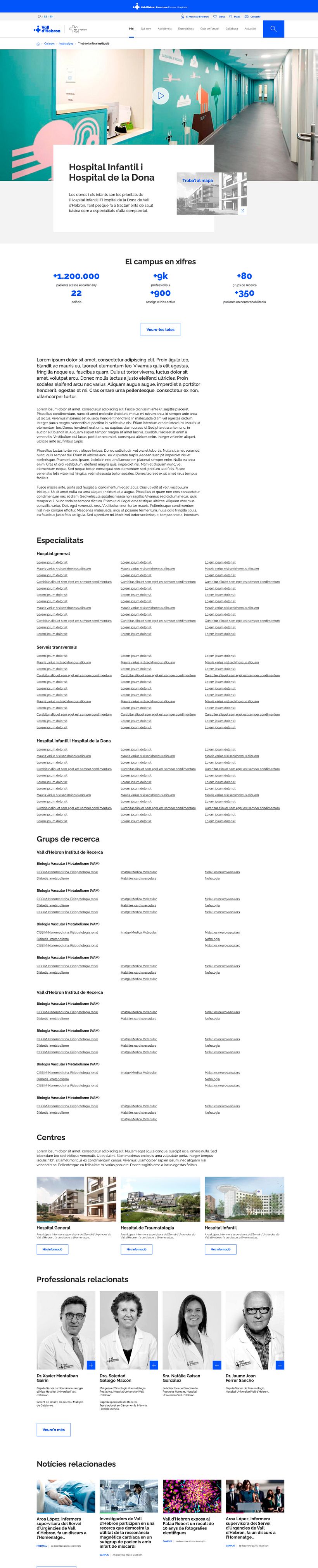 Proyecto: Hospital Universitari Vall d'Hebron (Maquetación Web) 9