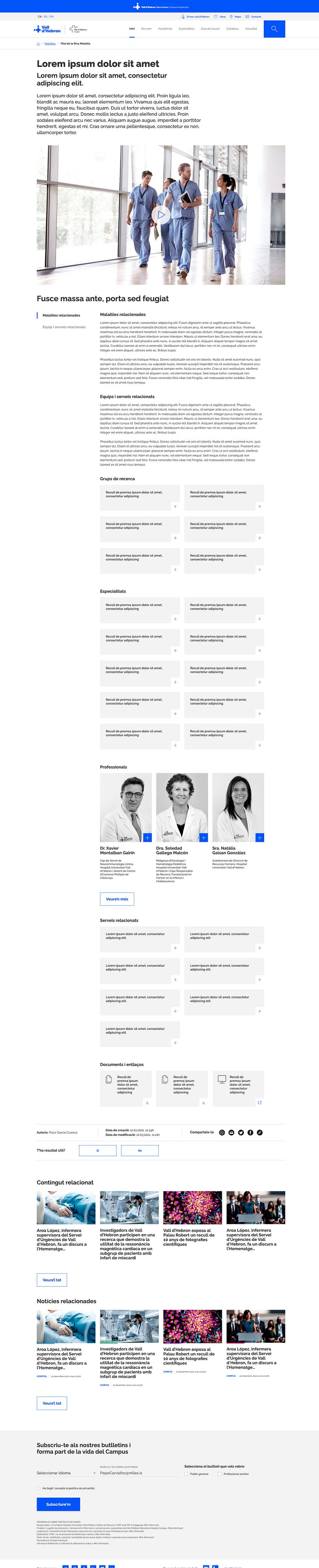 Proyecto: Hospital Universitari Vall d'Hebron (Maquetación Web) 11