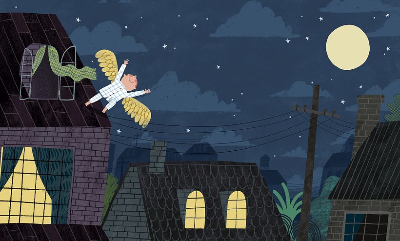 Ilustração do álbum ilustrado 'If I had Wings', de Guilherme Karsten