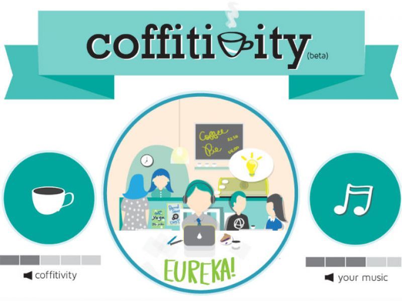 Coffitivity te ayuda a crear un ruido ambiente controlado que podría estimular tu creatividad.