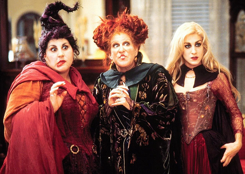 The wicked witches in Hocus Pocus were almost joined by a different big-name co-star. Image: courtesy Walt Disney Pictures.