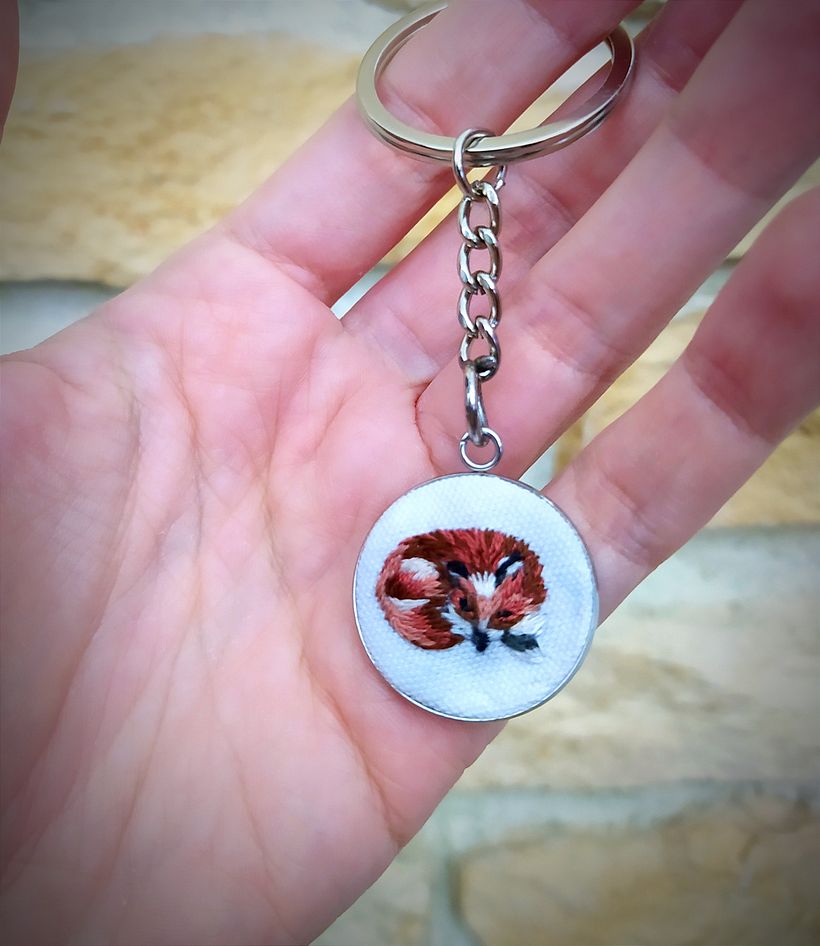 My project in Miniature Needlework: Make Embroidered Jewelry course 2