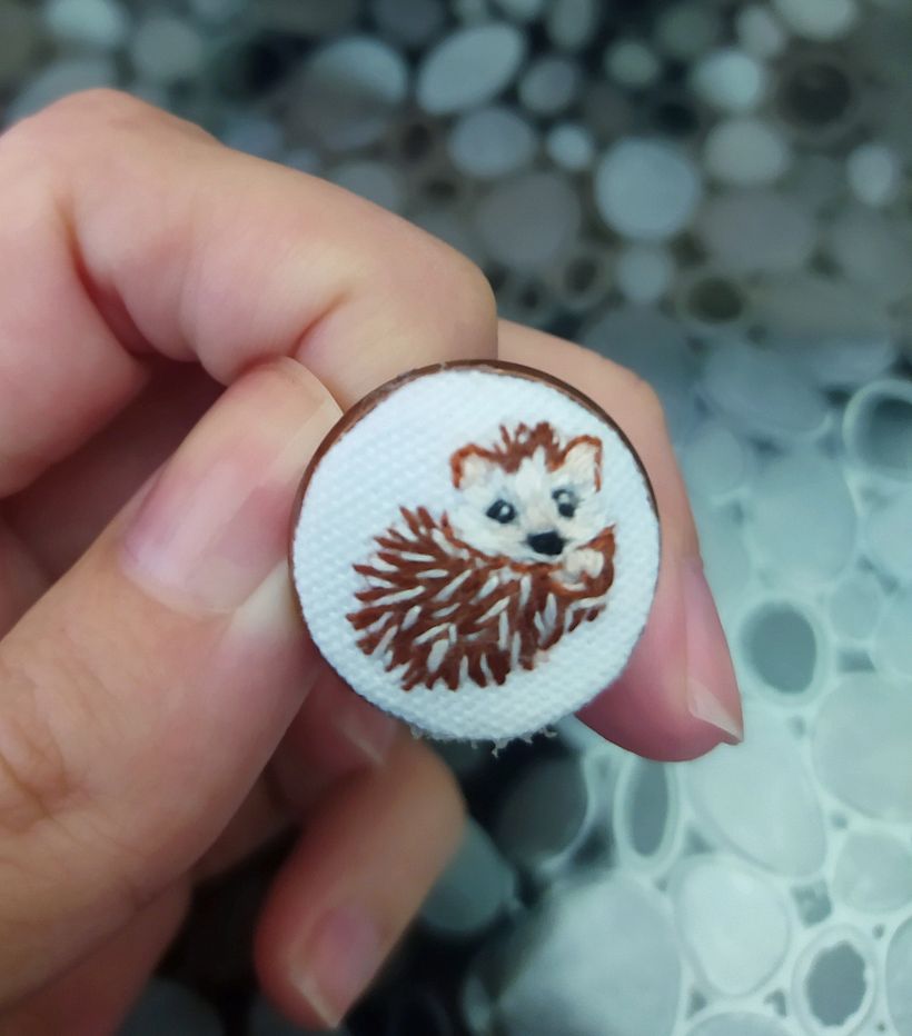 My project in Miniature Needlework: Make Embroidered Jewelry course 4