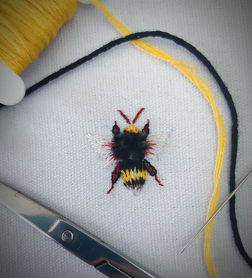 My project in Miniature Needlework: Make Embroidered Jewelry course 1