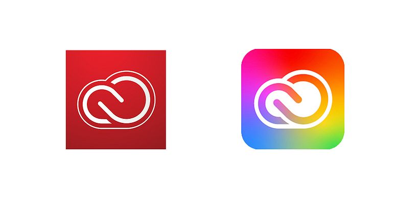 El nuevo logotipo de Adobe Creative Cloud reúne los colores de su software en un solo diseño.