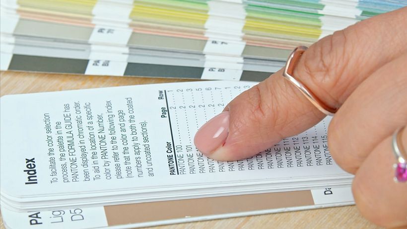 O Guia Pantone conta com um índice que você pode consultar