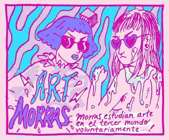 Viñeta del webcomic Art Morras, de Iurhi Peña. 