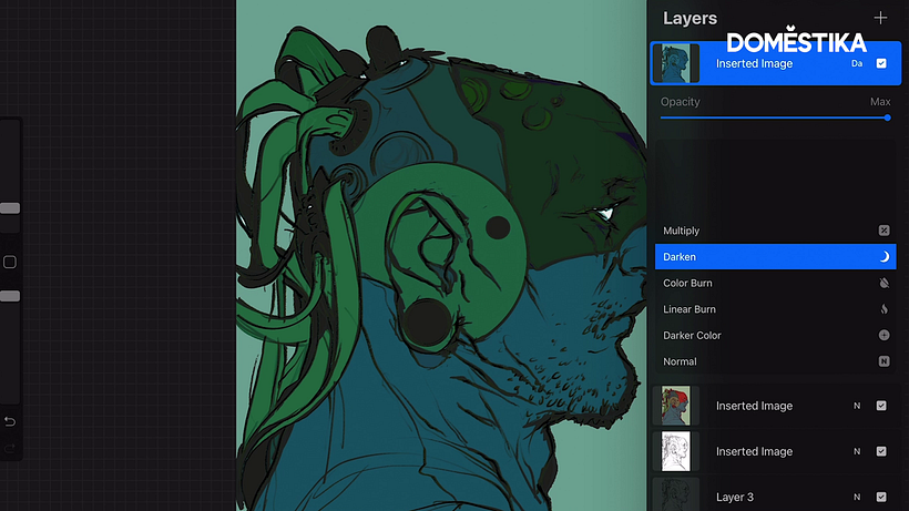 Utiliza Gradient Map para mezclar los tonos de la ilustración y experimentar.