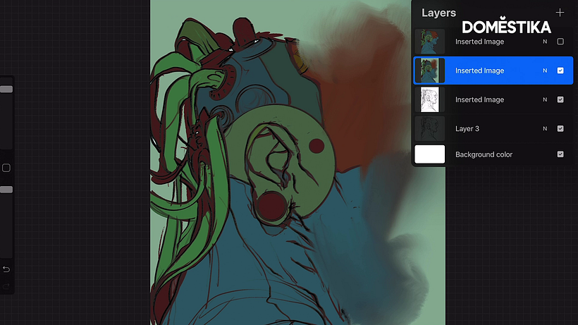 Use your preferred tools to customize the background, applying anything from blurs to textures.