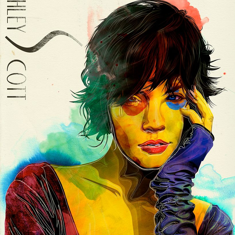Mi Proyecto del curso: Retrato vectorial con texturas manuales 7