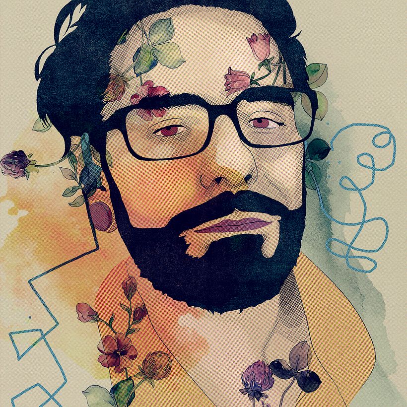 Mi Proyecto del curso: Retrato vectorial con texturas manuales 8